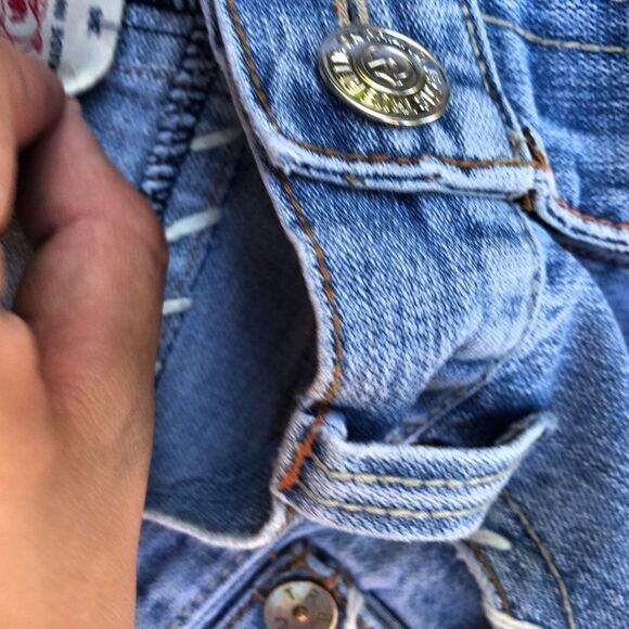 True Religion Jeans Size 34 White Stitch No Tab - Picture 3 of 11